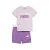Minicats T-shirt en short set voor baby's PUMA Grape Mist Purple