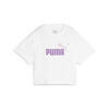 Camiseta Niño Girls Logo Cropped PUMA White Print