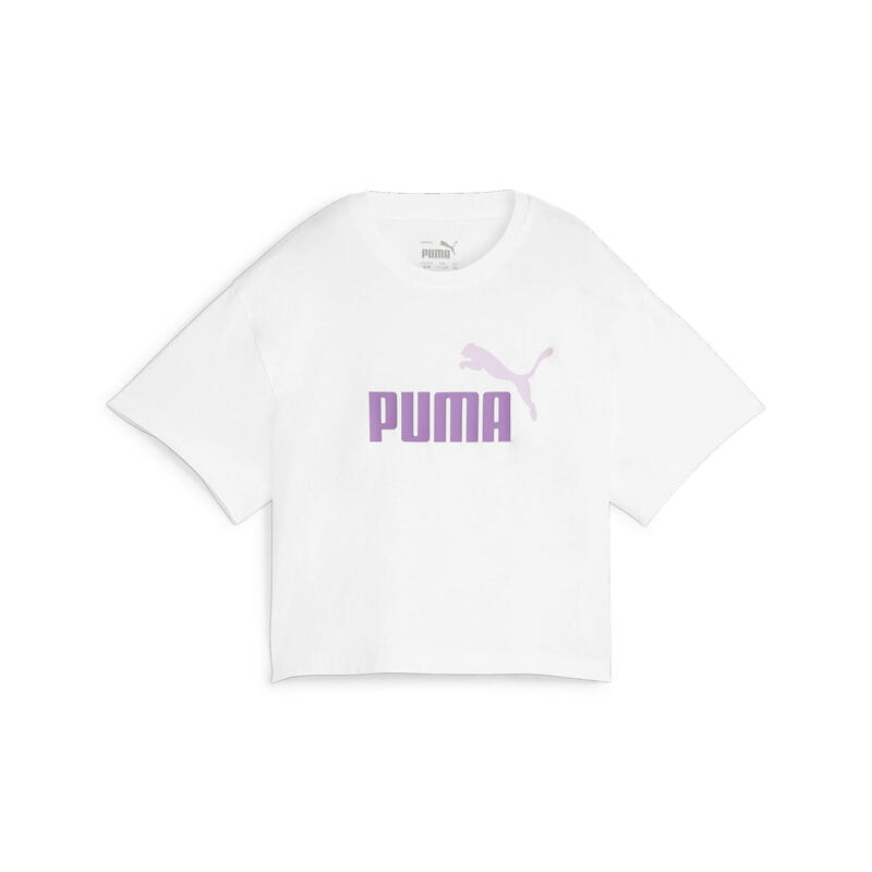 Camiseta Niño Girls Logo Cropped PUMA White Print