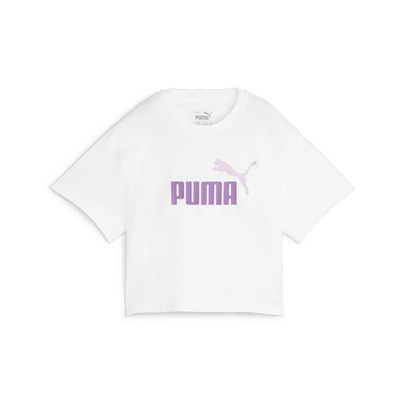 T-shirt corta con logo Girls da ragazza PUMA White Print