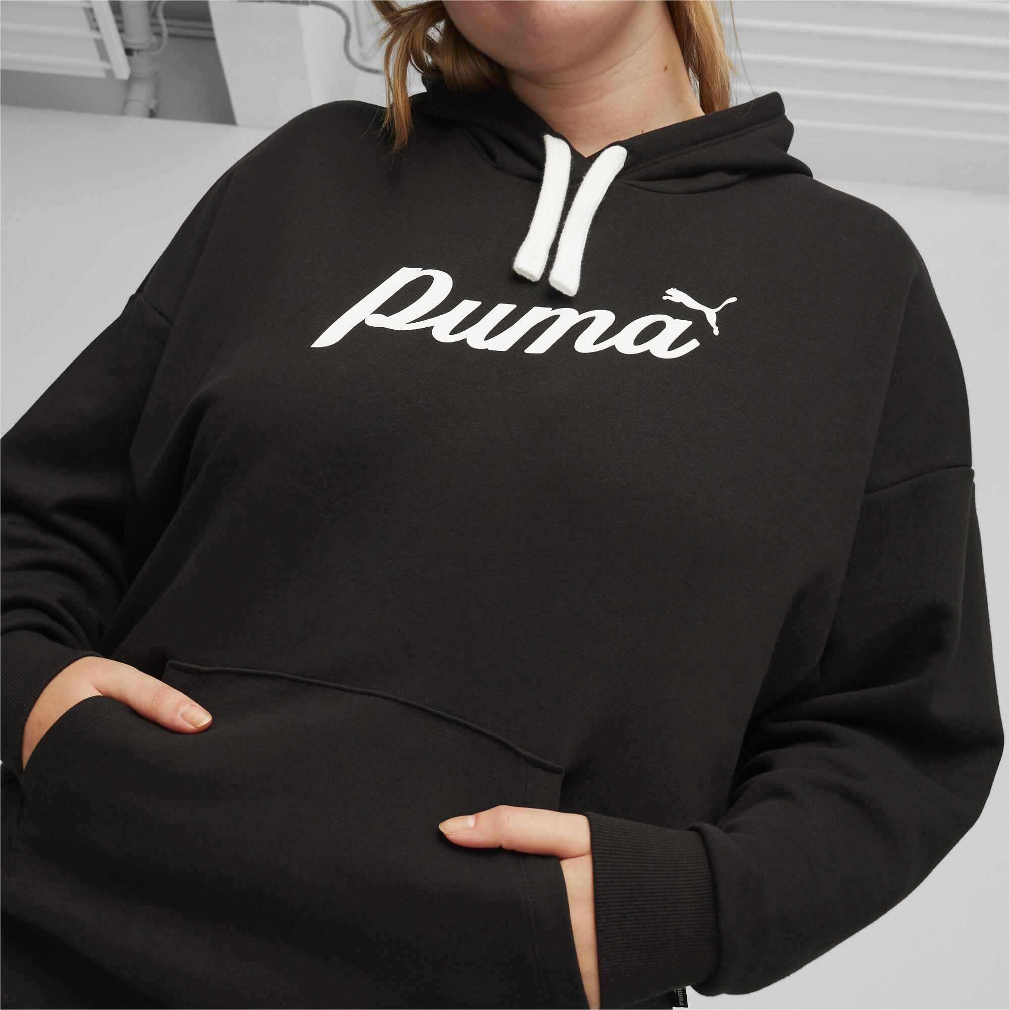 Hoodie Script ESS+ Femme PUMA Black 5/6