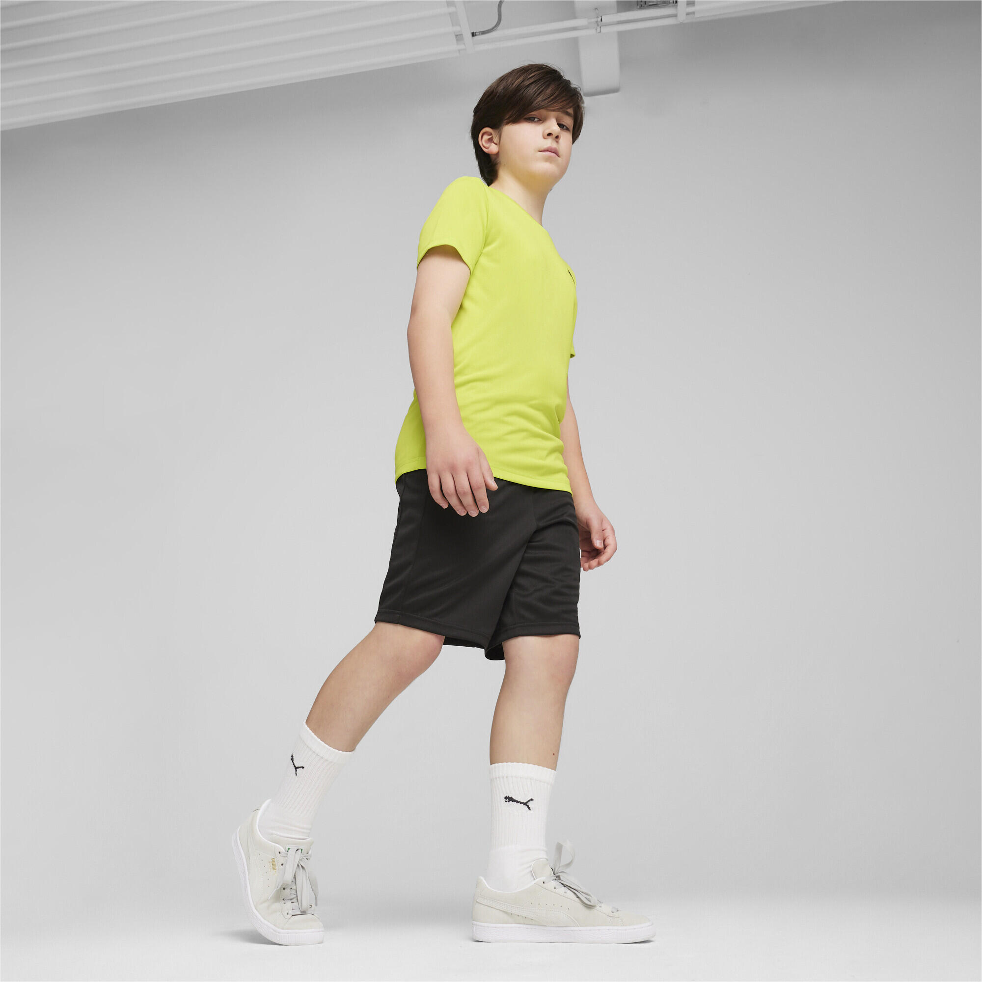 Active Small Logo T-Shirt Jungen PUMA Lime Pow Green 4/6