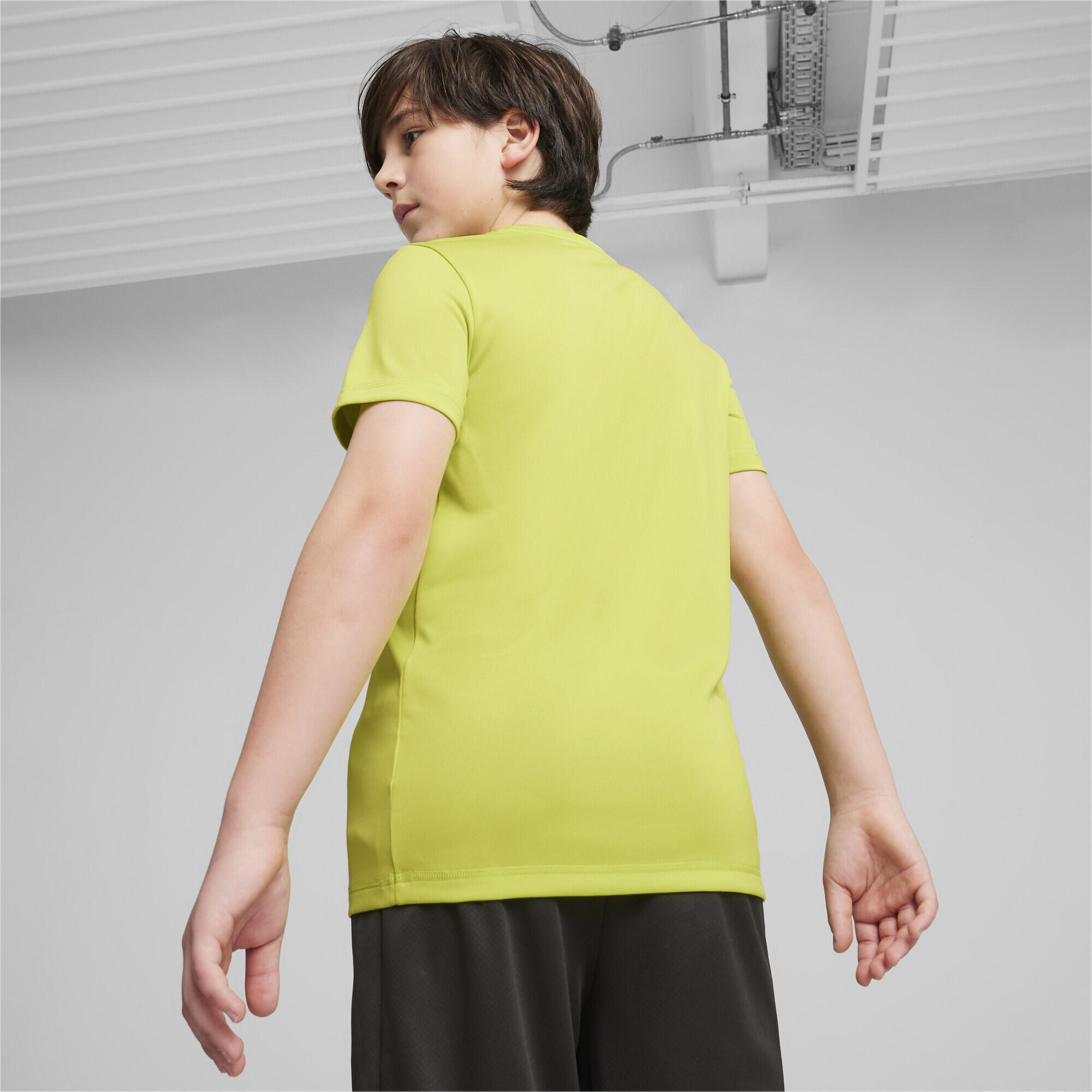 Active Small Logo T-Shirt Jungen PUMA Lime Pow Green 3/6