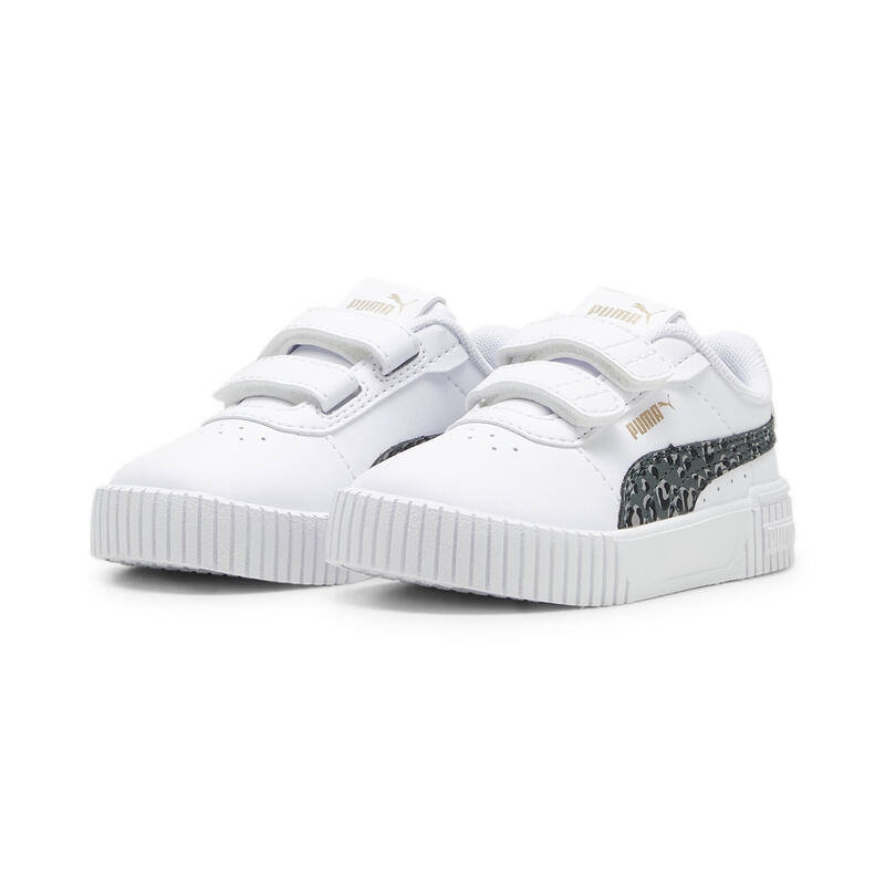 Carina 2.0 Animal Update Sneakers Mädchen PUMA White Mineral Gray Gold