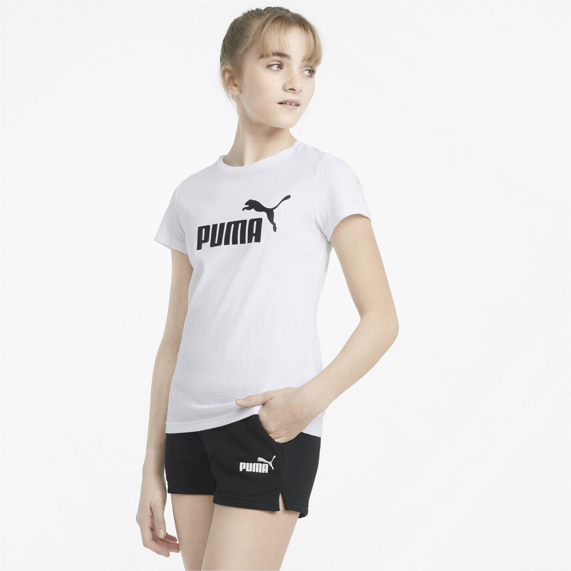 Logo T-shirt en shorts set voor kinderen PUMA 2/5