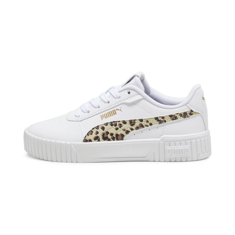 Carina 2.0 Animal Update sneakers voor kinderen PUMA White Putty Gold Beige