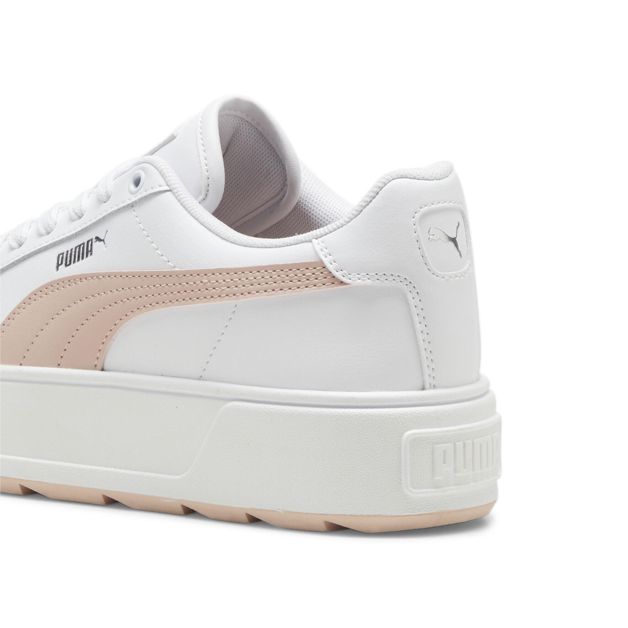 Karmen L Sneakers Damen PUMA White Rose Quartz Silver Pink Metallic 4/7
