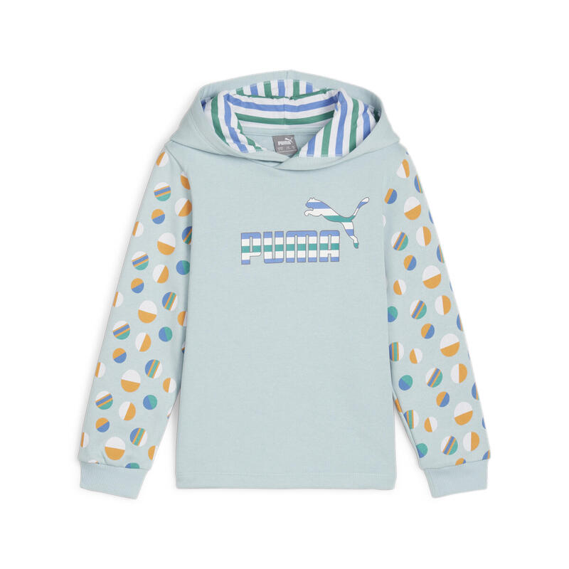 Sudadera con capucha ESS+ SUMMER CAMP Niño PUMA Turquoise Surf Blue