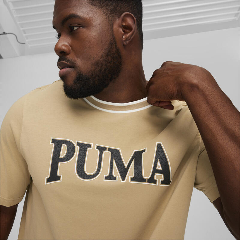 T-shirt grafica PUMA SQUAD da uomo PUMA Prairie Tan Beige