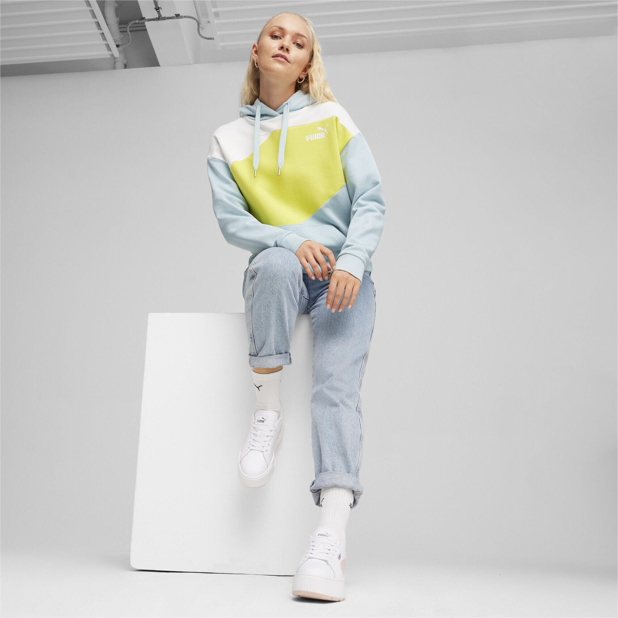 Sudadera con capucha PUMA POWER Mujer PUMA Turquoise Surf Blue 5/7