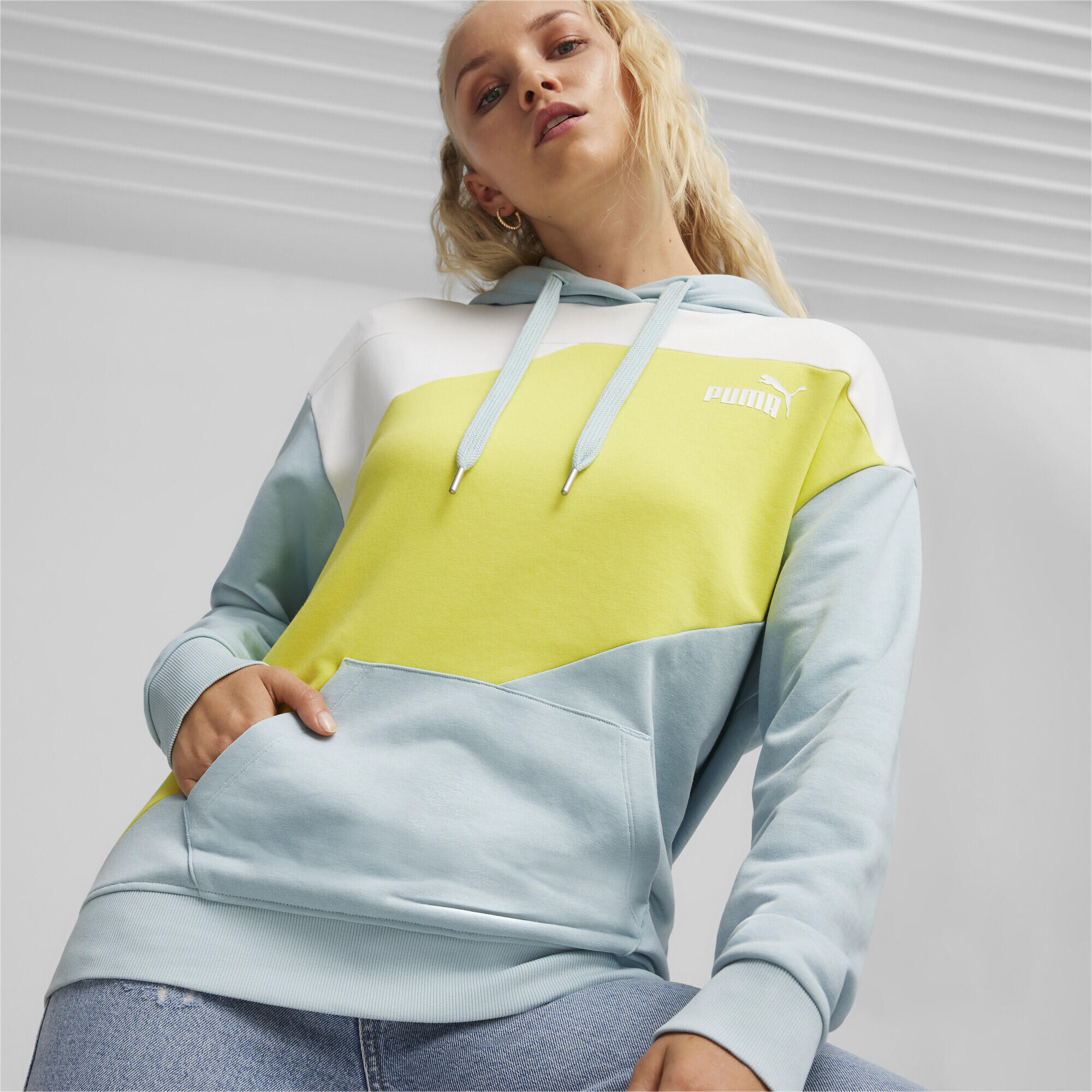 Sudadera con capucha PUMA POWER Mujer PUMA Turquoise Surf Blue 2/7