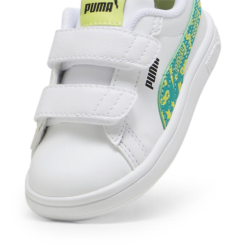 PUMA Smash 3.0 Masked Hero Sneakers Kinder PUMA White Sparkling Green Lime Sheen