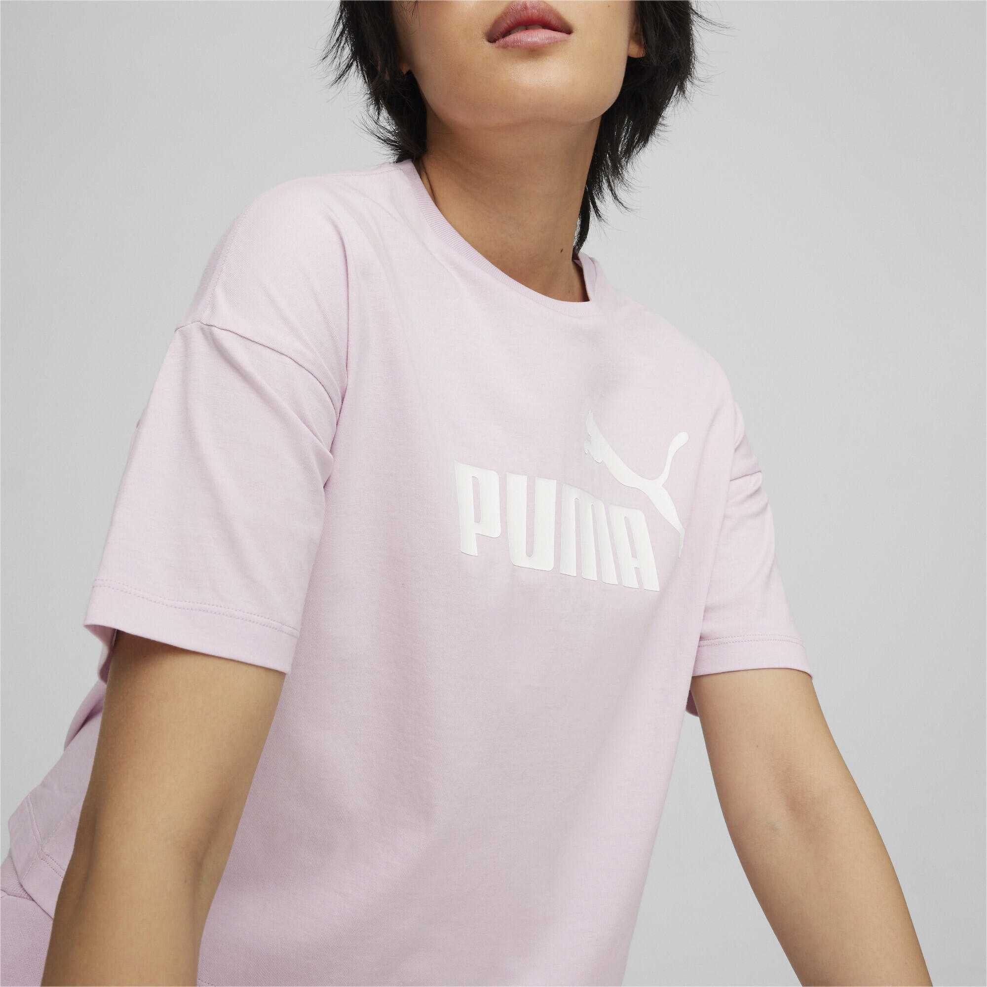 T-shirt corta con logo Essentials donna PUMA Grape Mist Purple 5/6