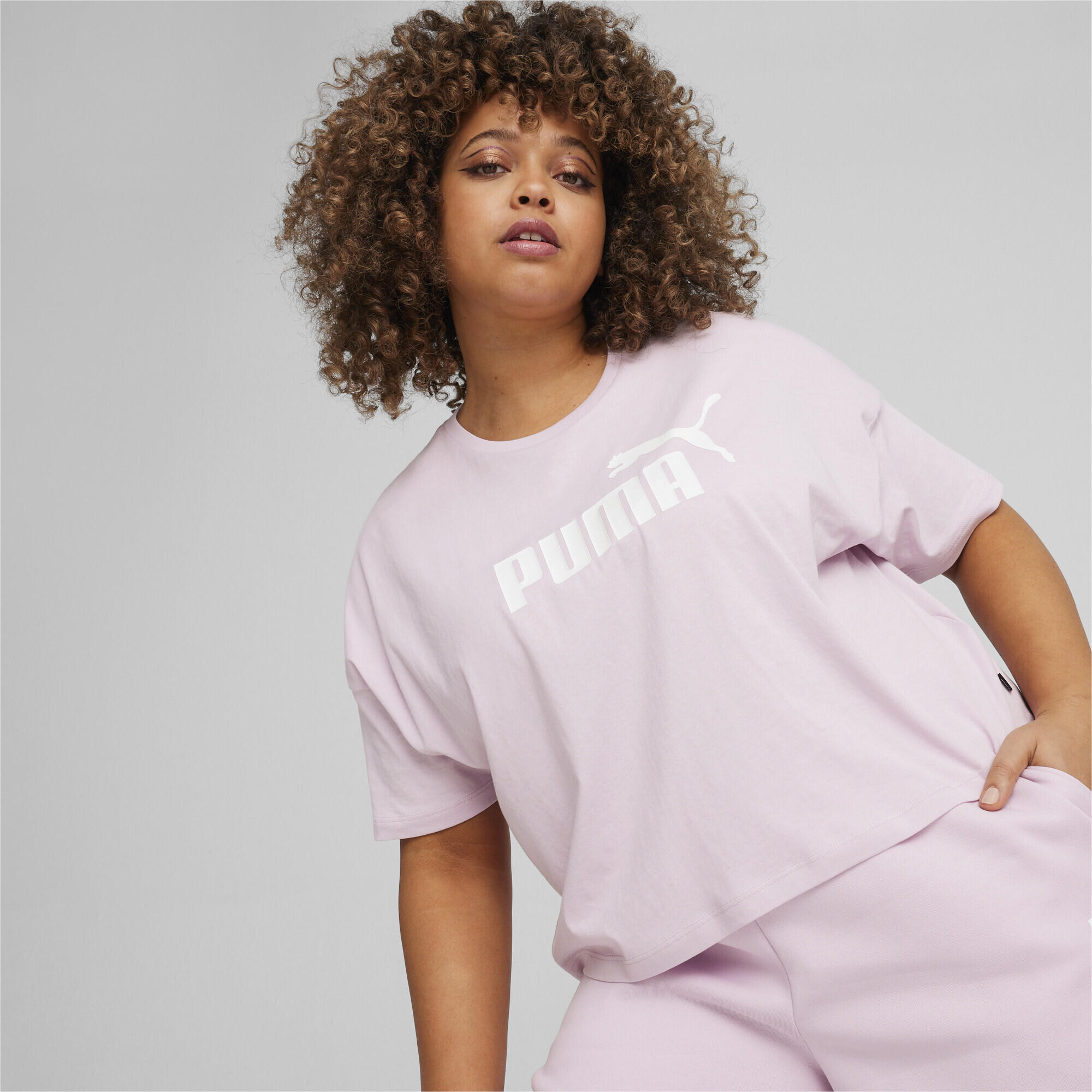 T-shirt corta con logo Essentials donna PUMA Grape Mist Purple 3/6