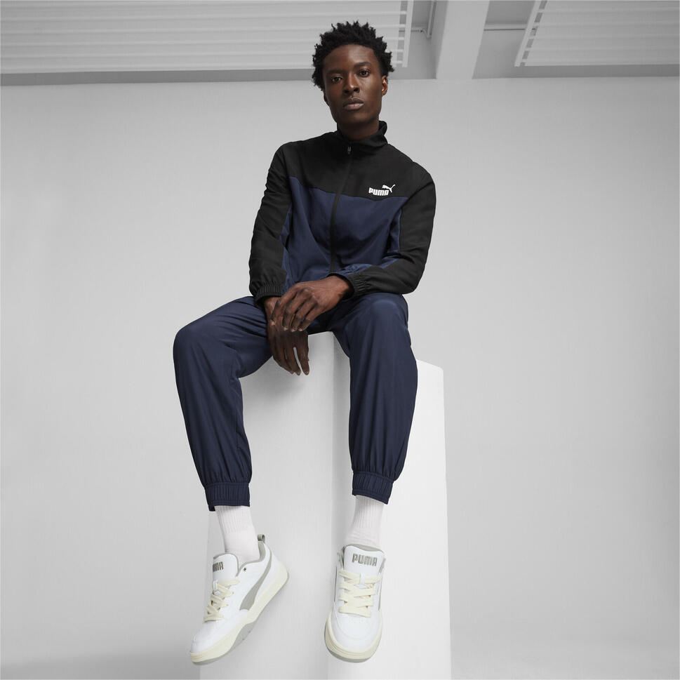 Męski dres z tkaniny PUMA Club Navy Blue