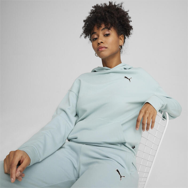 BETTER ESSENTIALS Hoodie Damen PUMA Turquoise Surf Blue