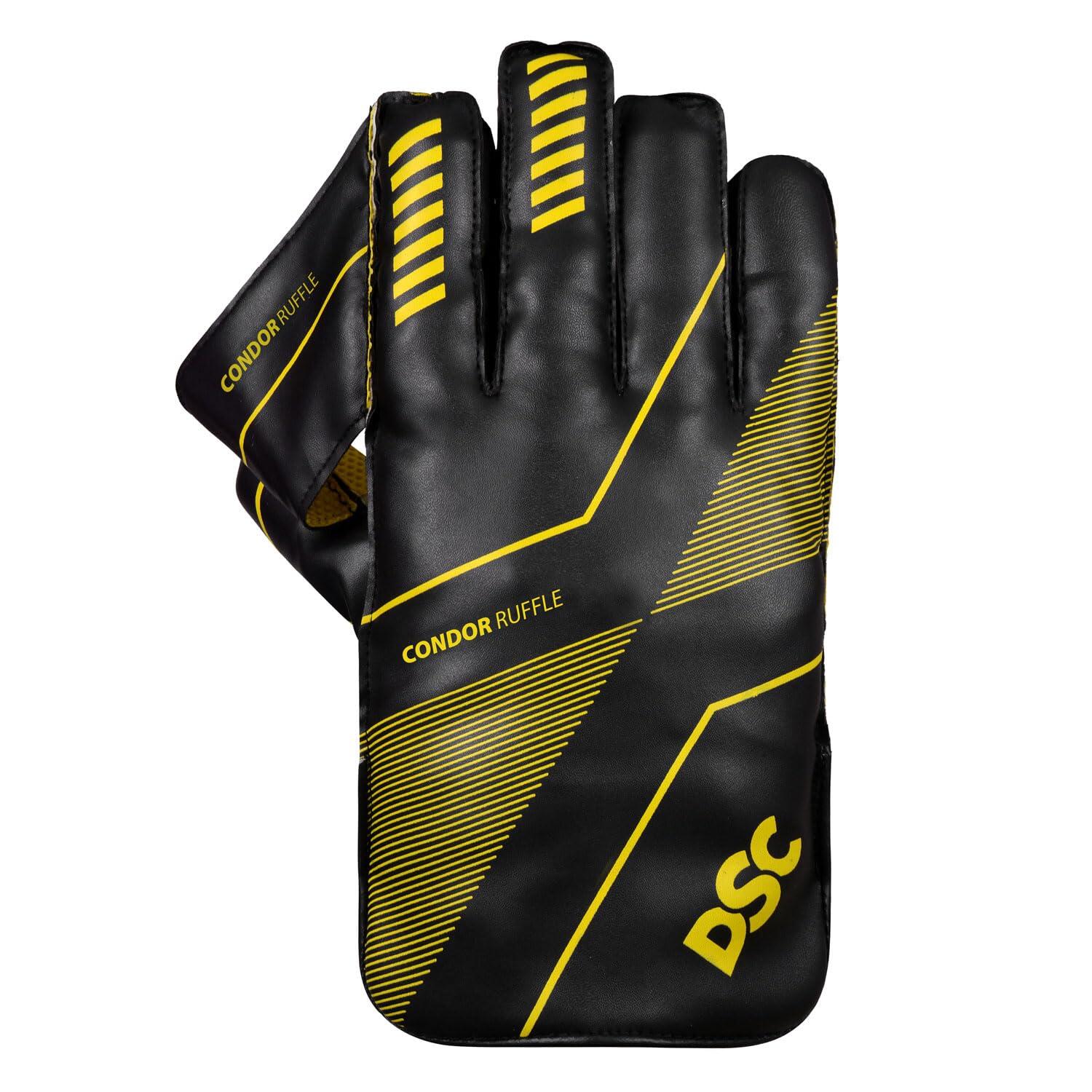 DSC Condor Ruffle Cricket Wicket Keeping Gloves | Material- Leather Ruffle 3/5