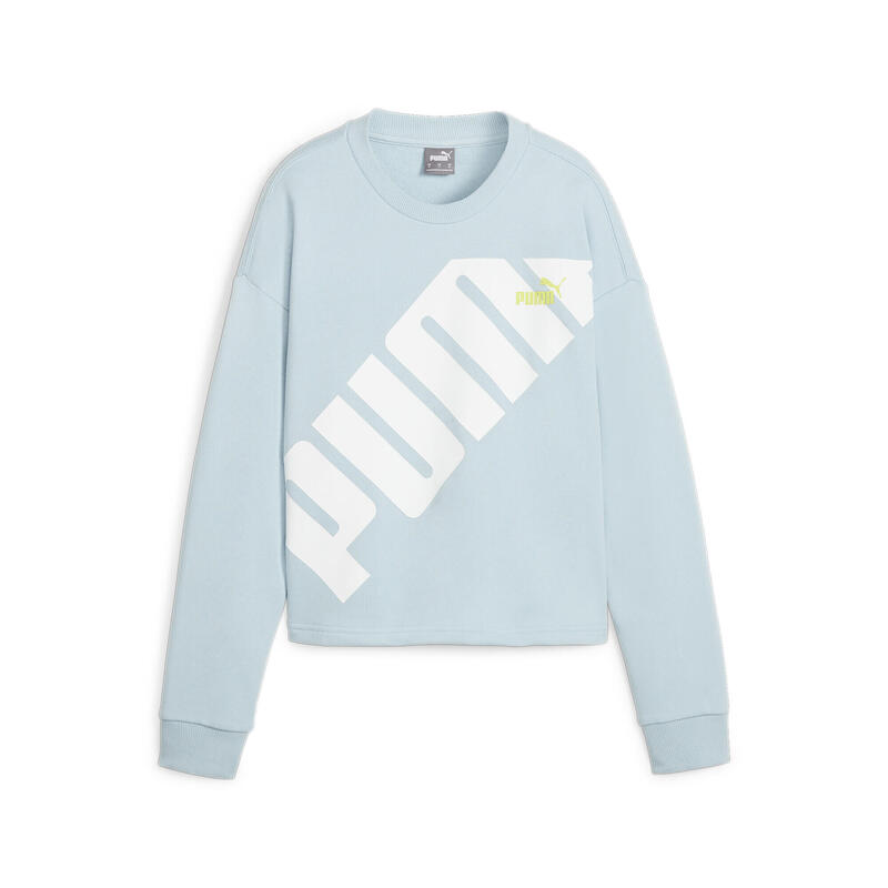 PUMA POWER sweatshirt voor dames PUMA Turquoise Surf Blue