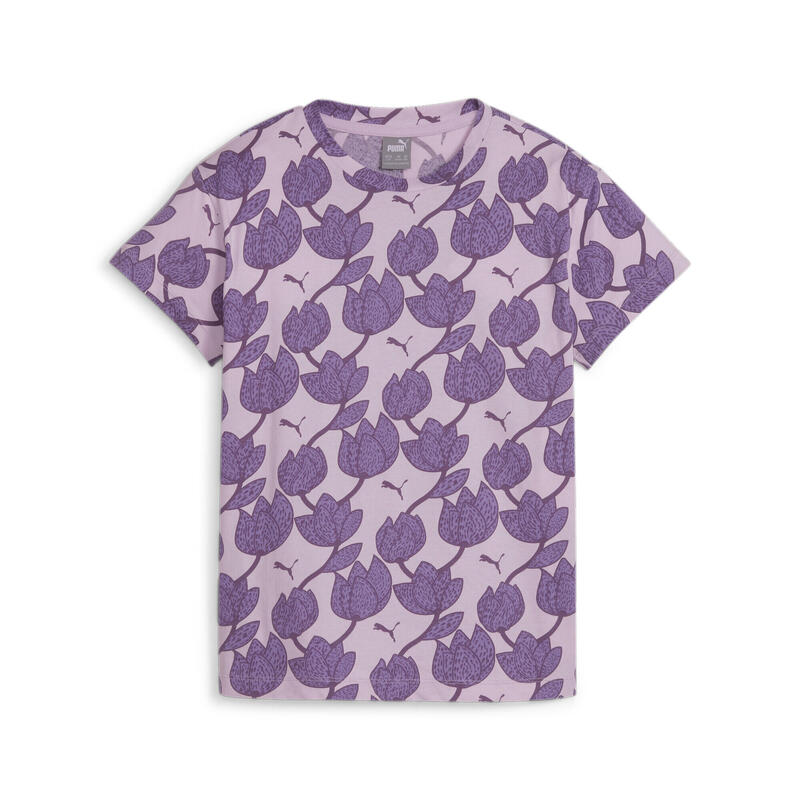 ESS+ BLOSSOM T-Shirt Mädchen PUMA Grape Mist Aop Purple