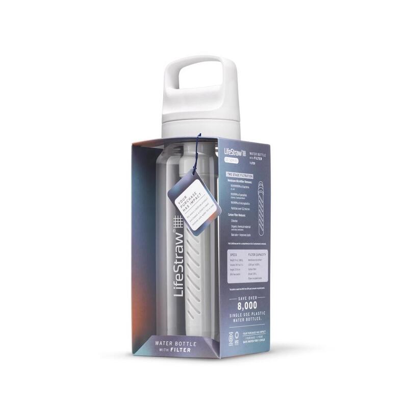 Waterfilterfles Go 2.0 Clear 1 liter - Transparant