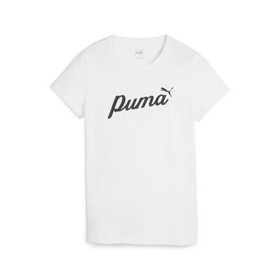 Ess+ script t-shirt voor dames puma archive green