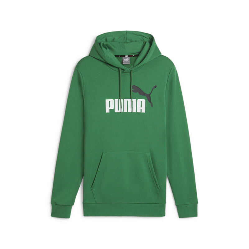 Essentials+ Two-Tone Big Logo Hoodie Herren PUMA Archive Green