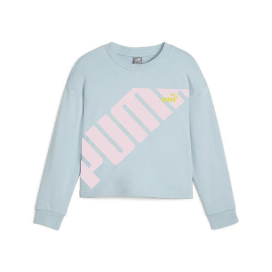 Felpa PUMA POWER per ragazzi PUMA Turquoise Surf Blue