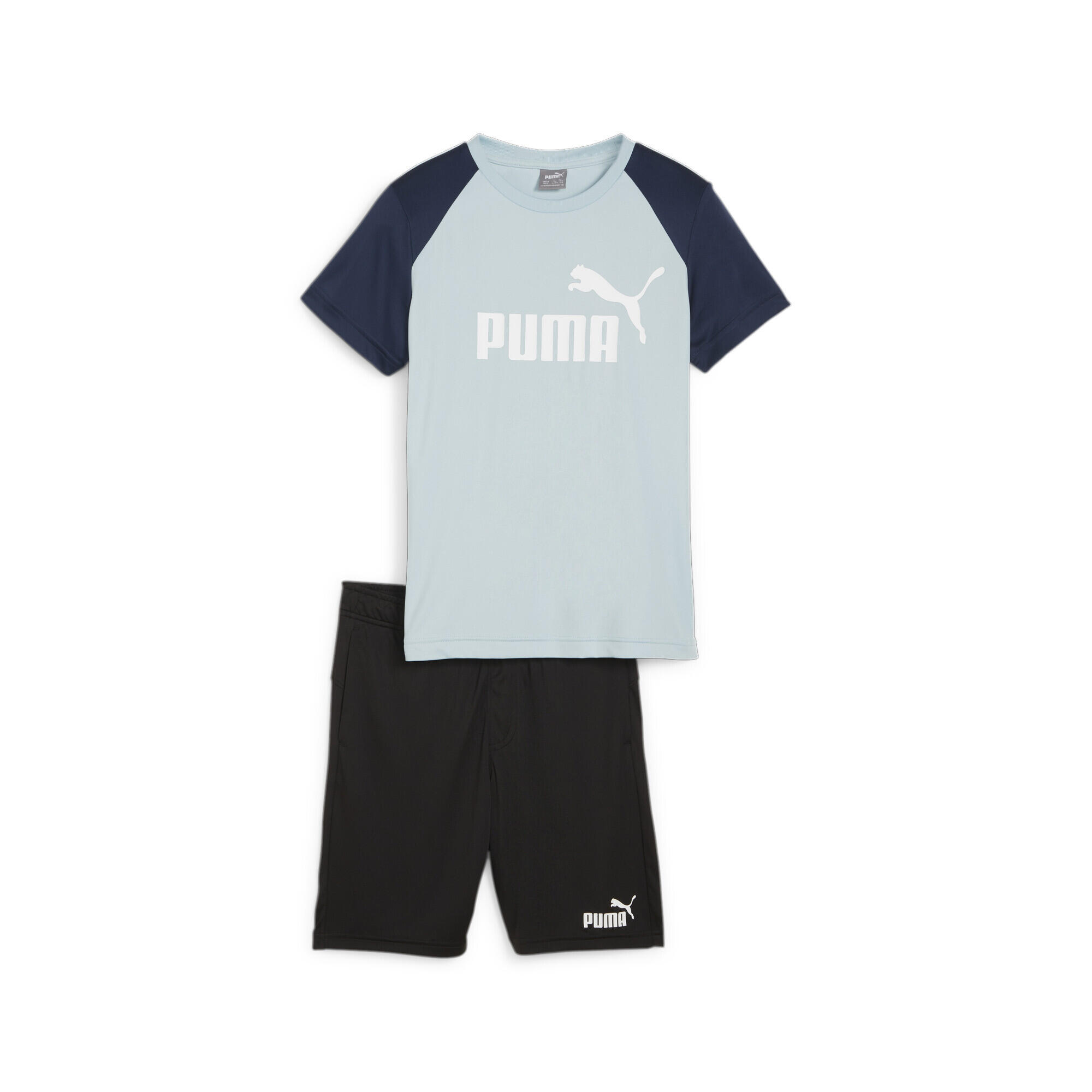 Puma - Ensemble De Shorts En Polyester Pour Enfant Et Adolescent Puma - Survêtement - Bleu - 7-8 Ans - Decathlon