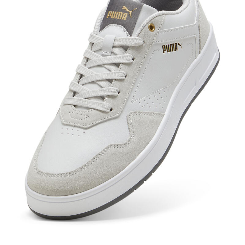 Court Classic Suede Sneakers Erwachsene PUMA Feather Gray Cool Light Gold