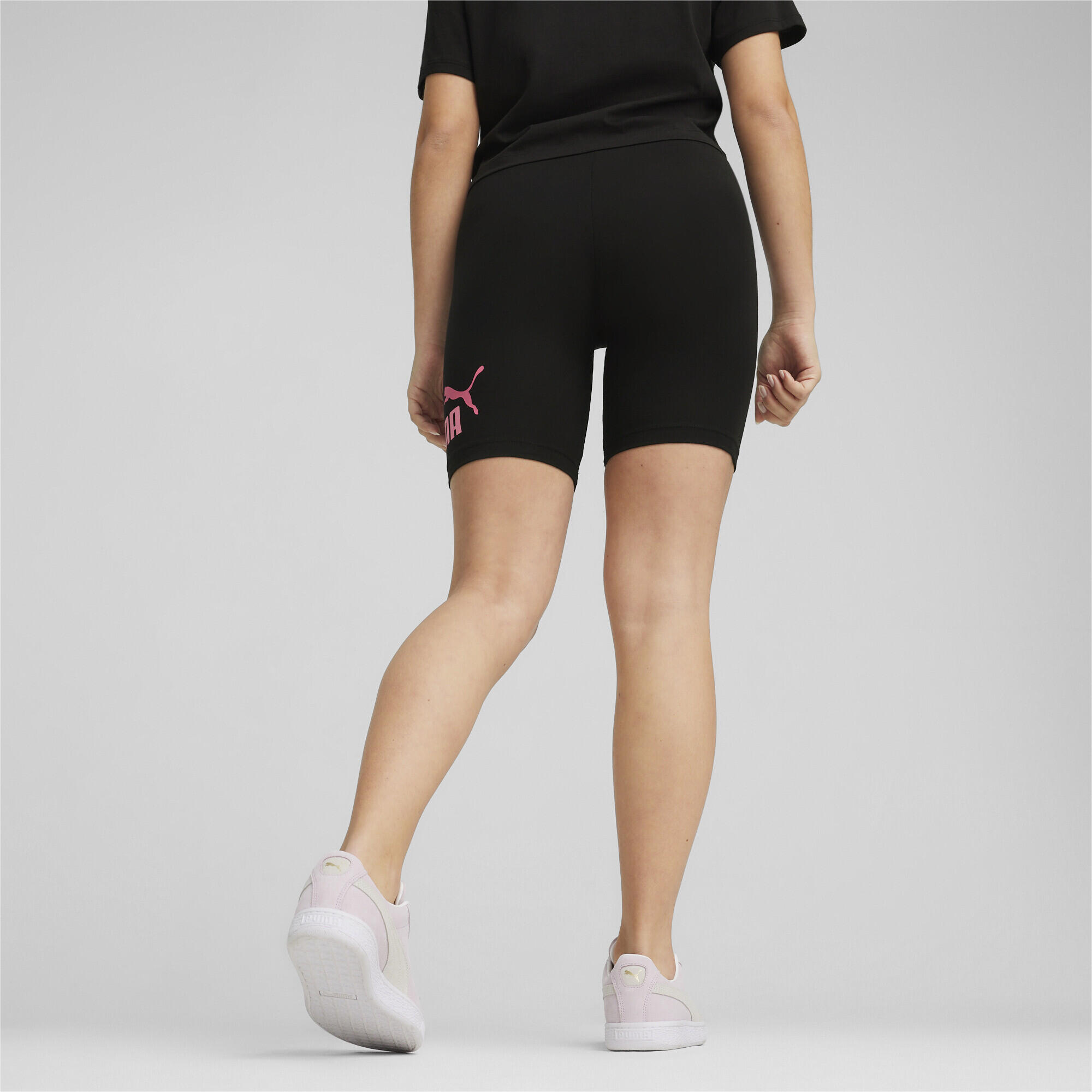 Pantaloni aderenti corti Essentials con logo da ragazza PUMA Black 3/5