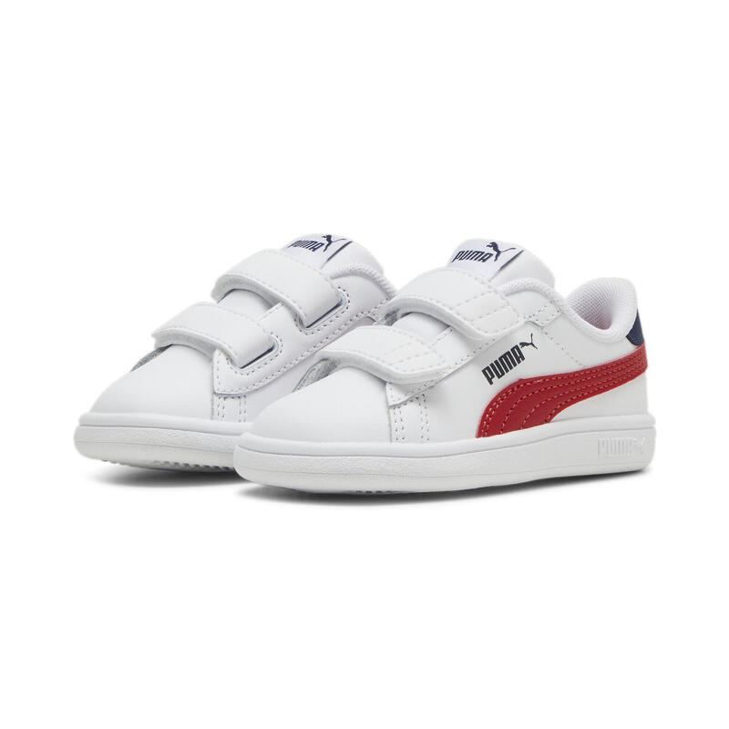 Sneakers Smash 3.0 Leather V da bimbi PUMA White Club Red Navy Blue