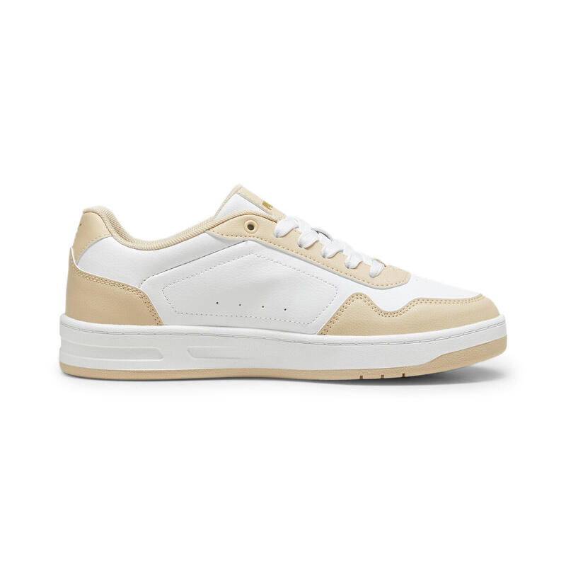 Court Classy Sneakers Damen PUMA White Cashew Gold Beige