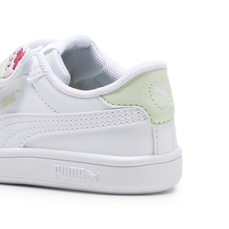 Chaussures à scratch PUMA Smash 3.0 Badges Bébé PUMA White Green Illusion