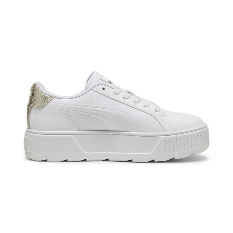 Karmen Metallic Shine sneakers voor dames PUMA White Silver Gold Metallic