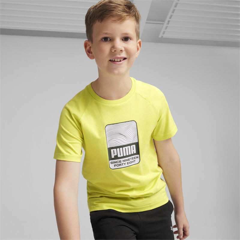ACTIVE SPORTS T-shirt met print voor jongeren PUMA Lime Sheen Green