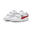 Smash 3.0 Leather V Sneakers Kinder PUMA White Club Red Navy Blue