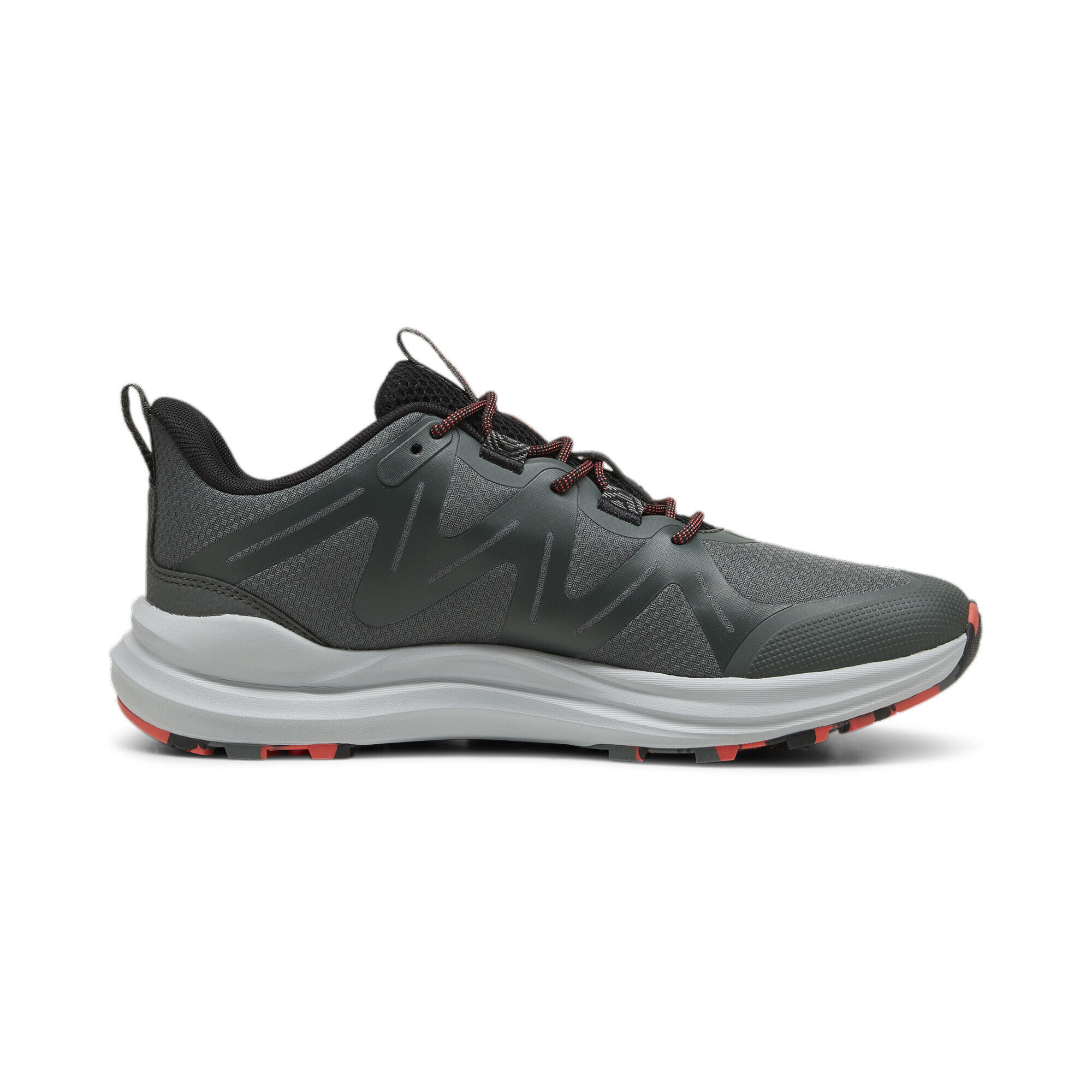 Reflect Lite Trailrunning-Schuhe Erwachsene PUMA Mineral Gray Black Active Red 5/6