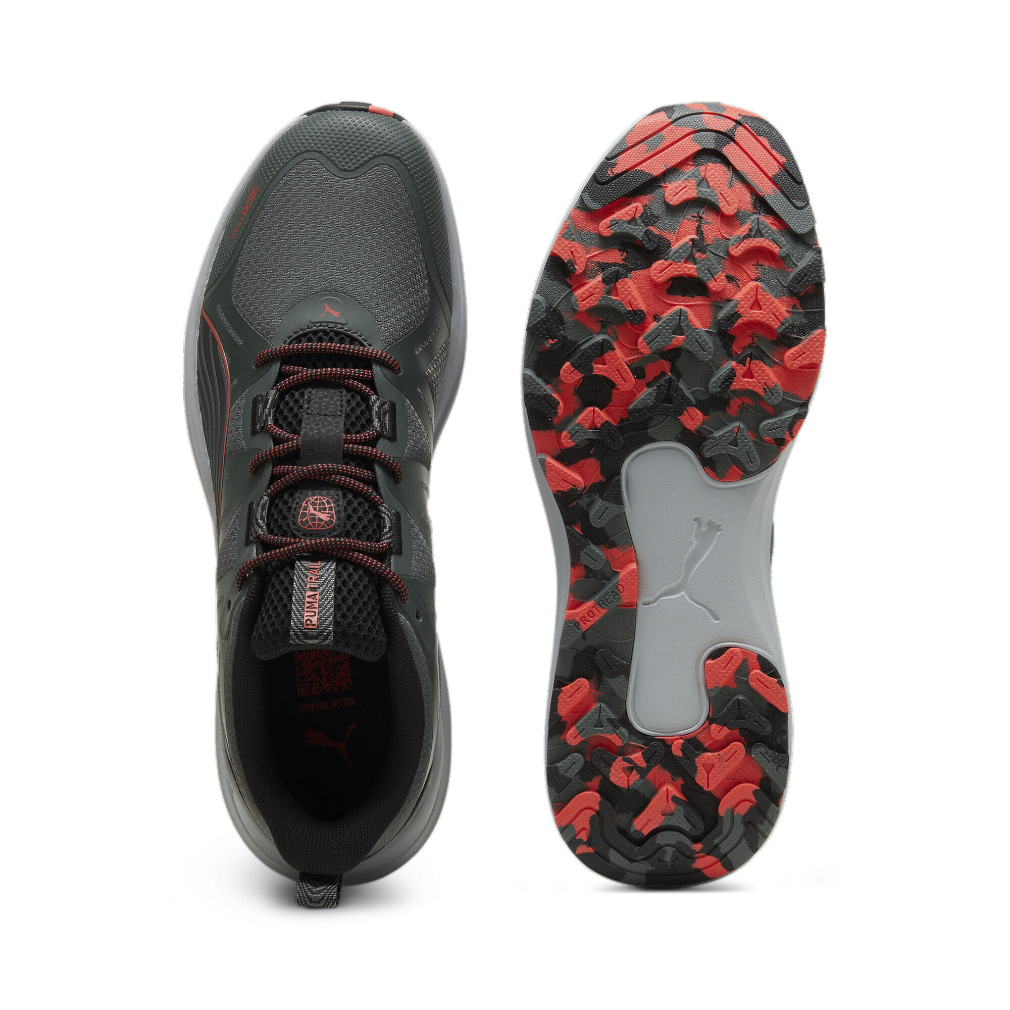 Reflect Lite Trailrunning-Schuhe Erwachsene PUMA Mineral Gray Black Active Red 4/6
