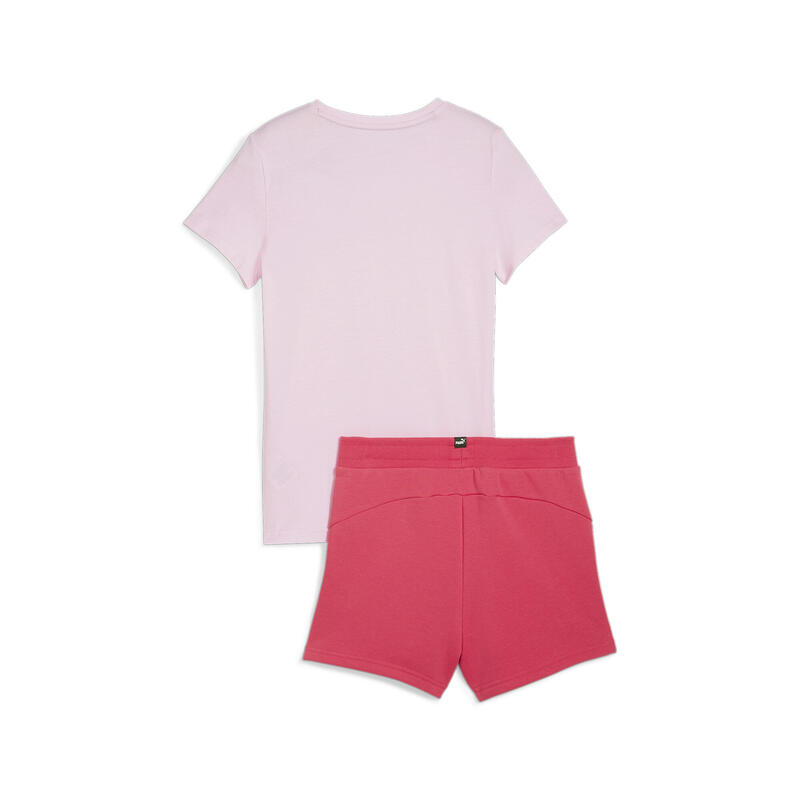 Logo T-shirt en shorts set voor kinderen PUMA Whisp Of Pink