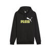 Essentials+ hoodie met groot tweekleurig logo voor heren PUMA Black Lime Sheen