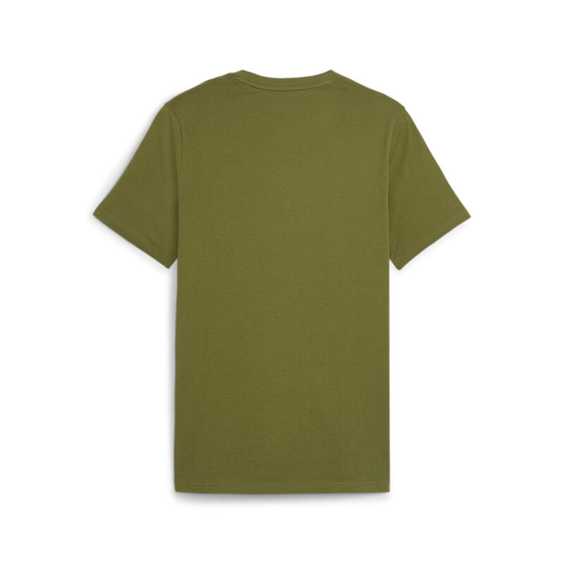 Essentials + T-Shirt mit Logo-Tape Herren PUMA Olive Green