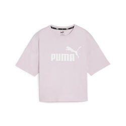 Essentials Logo cropped T-shirt dames PUMA Grape Mist Purple