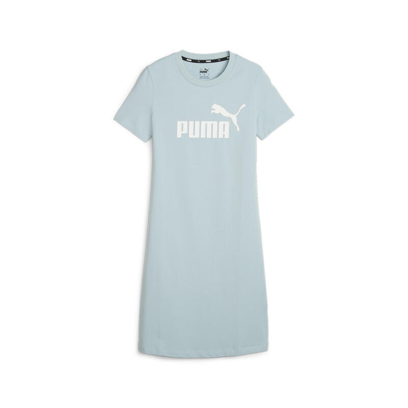 Essentials slanke T-shirtjurk voor dames PUMA Turquoise Surf Blue