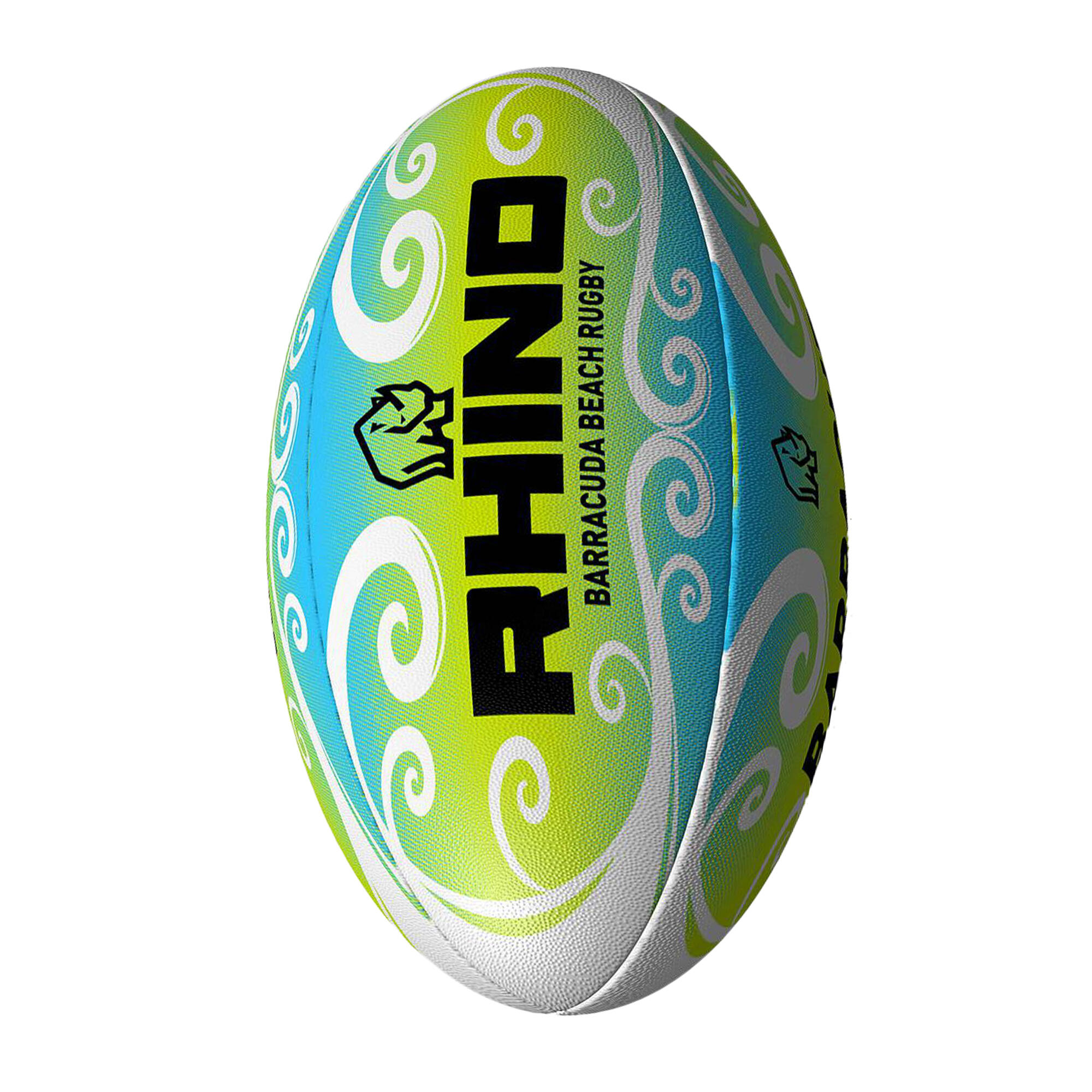 Pallone da rugby BARRACUDA (Verde / Blu / Bianco)