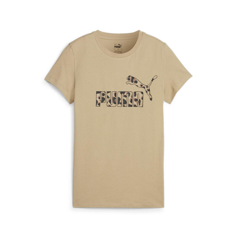 T-shirt grafica ESS+ ANIMAL da donna PUMA Prairie Tan Beige