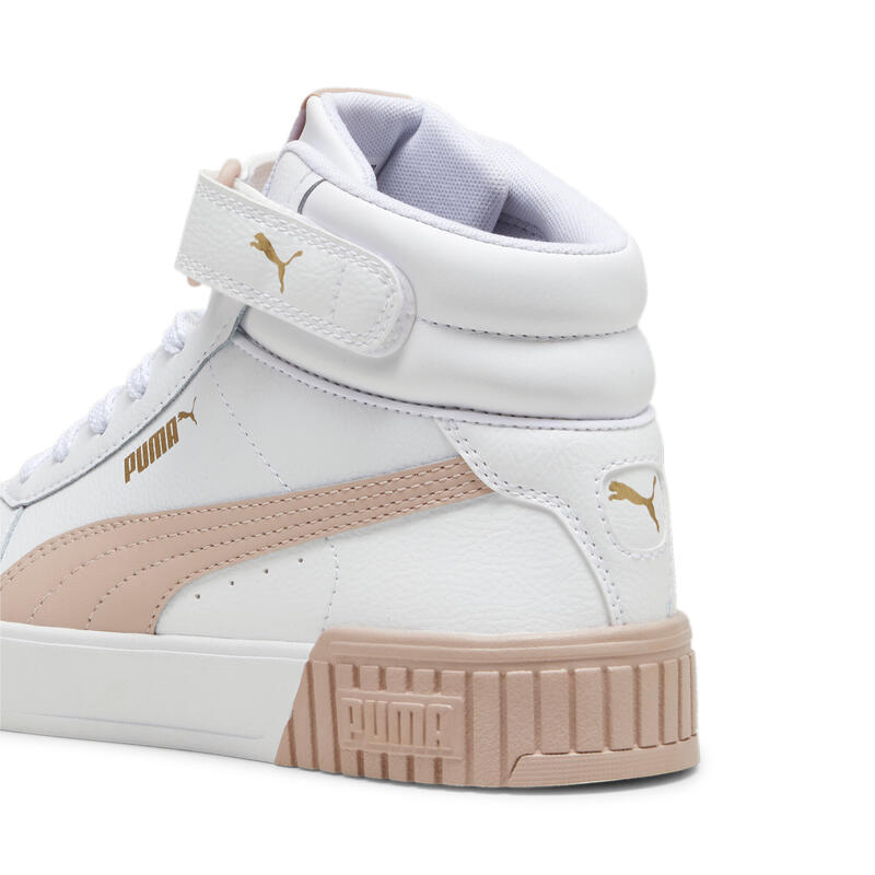 Sneakers Carina 2.0 Mid da donna PUMA White Rose Quartz Gold Pink