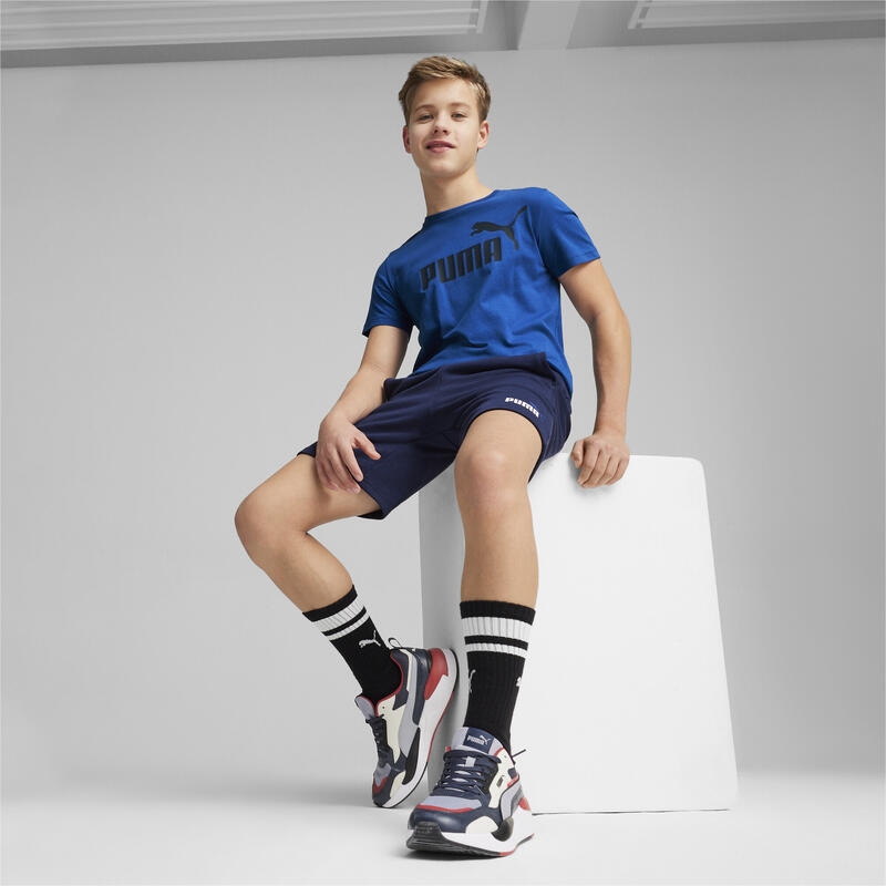 Essentials+ tweekleurige short voor jongeren PUMA Club Navy Blue