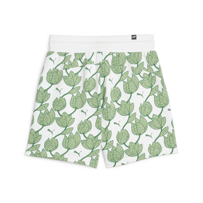 Rövidnadrág Puma Ess Blossom 5 Aop Shorts Tr, Zöld, Nők