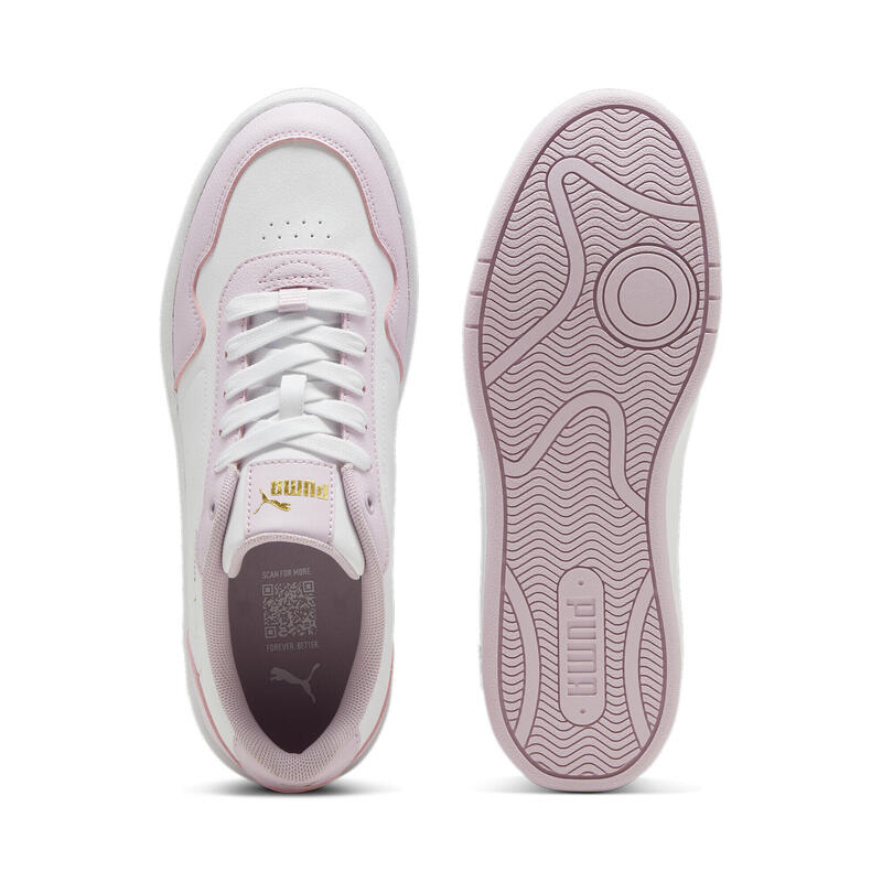 Court Classy Sneakers Damen PUMA White Grape Mist Gold Purple