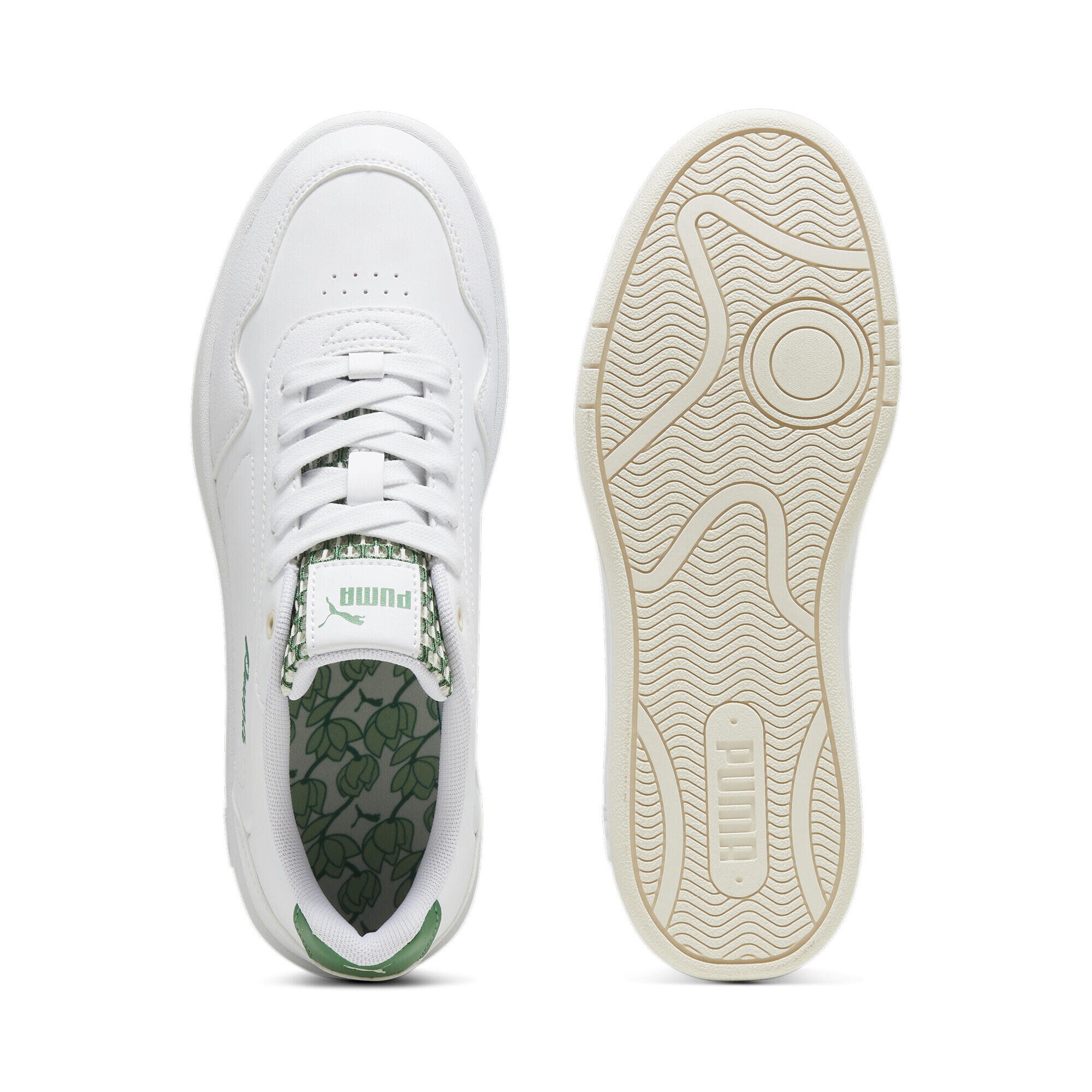 Tenis Mujer Court Classy Blossom PUMA White Archive Green 4/6